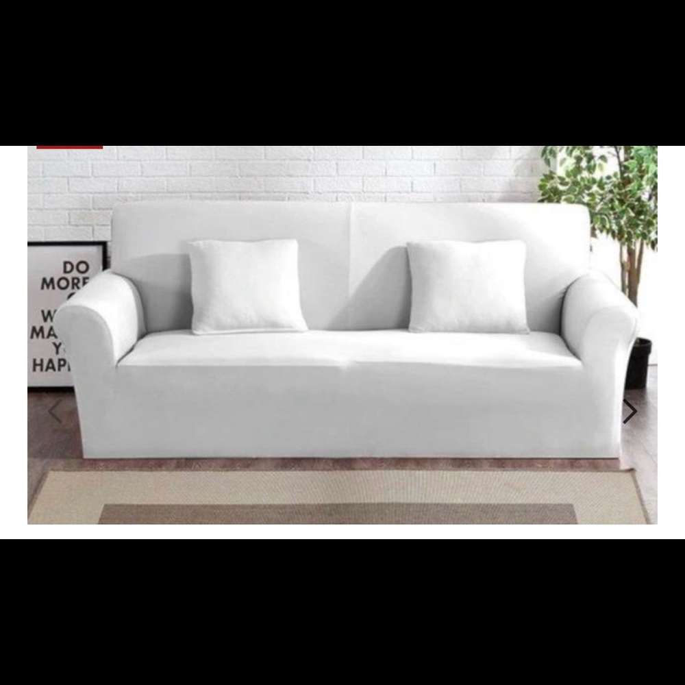 White 3-chair couch cover